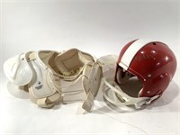 Vintage SEARS Youth Football Helmet & Gear