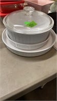 GROUP OF 3PCS CORNING WARE & A LID