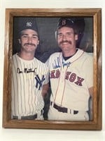 Signed & Framed Don Mattingly & Wade Boggs Photo