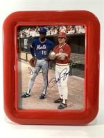 Signed & Framed Dwight Gooden & Pete Rose Photo