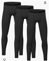 3 Pack Youth Boys' Compression Leggings small