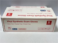 Eight Boxes Size XL Vinyl Synthetic Exam Gloves
