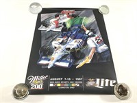 Signed Bobby Rahal Miller Racing Poster