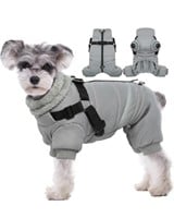 Cozy cute dog onesie winter coat for small dogs