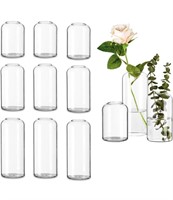 8 glass bud vases for centerpieces assorted sizes