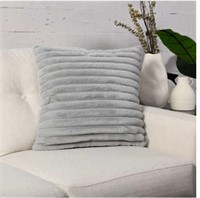 Life Comfort Ribbed Faux Fur Decorative Cushion