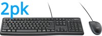 2pk Logitech MK120 Keyboard & Mouse, Black