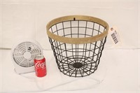 Small Wire Basket & Fan