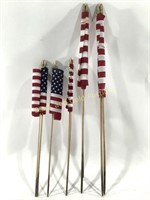 (9) Small American Flags on Poles