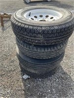 Set of (4) Tires on 14in Rim