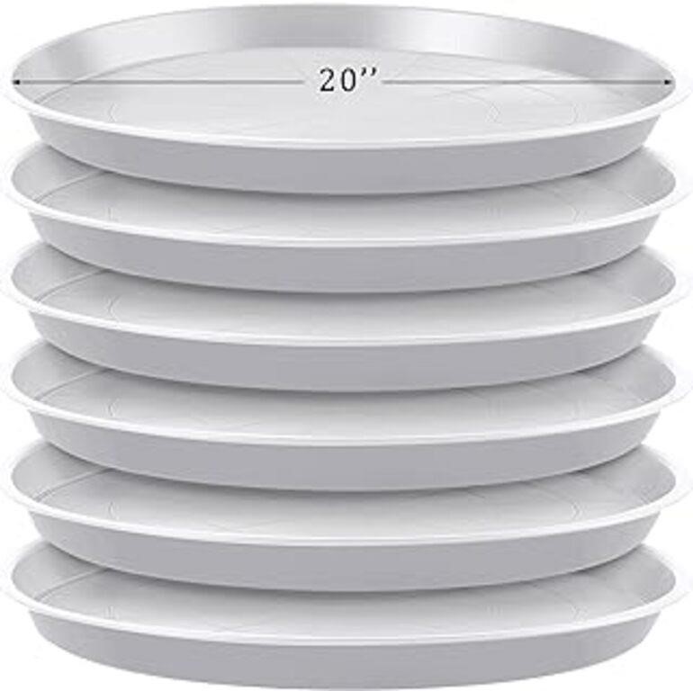 Eccliy 6 Pack Plastic Plant Saucer Heavy Duty