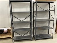 Pair of metal shelves 72x36x16 in