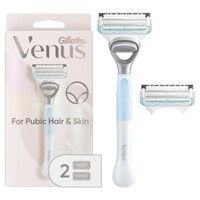 Venus for Pubic Hair & Skin Women's Razor + 2 Razo