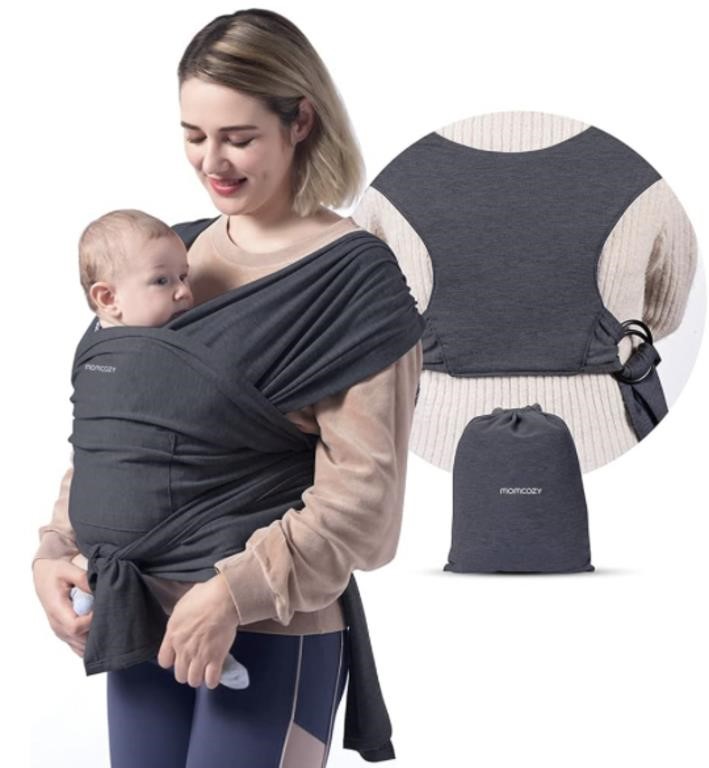 MOMCOZY, BABY WRAP CARRIER SLING FOR UP TO 50 LBS