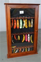 Fishing Lures w/Display Case