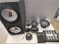 Vehicle stereo speaker Amp equipment lot
