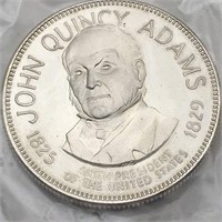 Sterling John Quincy Adams Memorial Coin