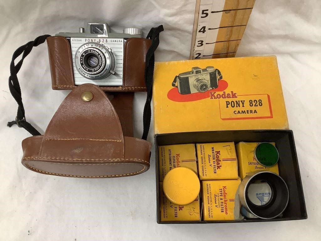 Kodak Pony 828 Camera w/ Box & Case