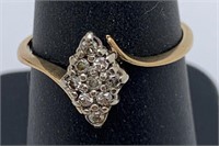 10k Gold And Diamond Ring