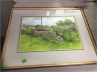 JAY INMAN WATERCOLOR FRAMED, 28.5"X23"