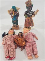 VTG Hand Made & Painted Miniture Dolls