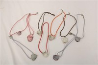 9 Braided Necklaces w/ Geode Slices