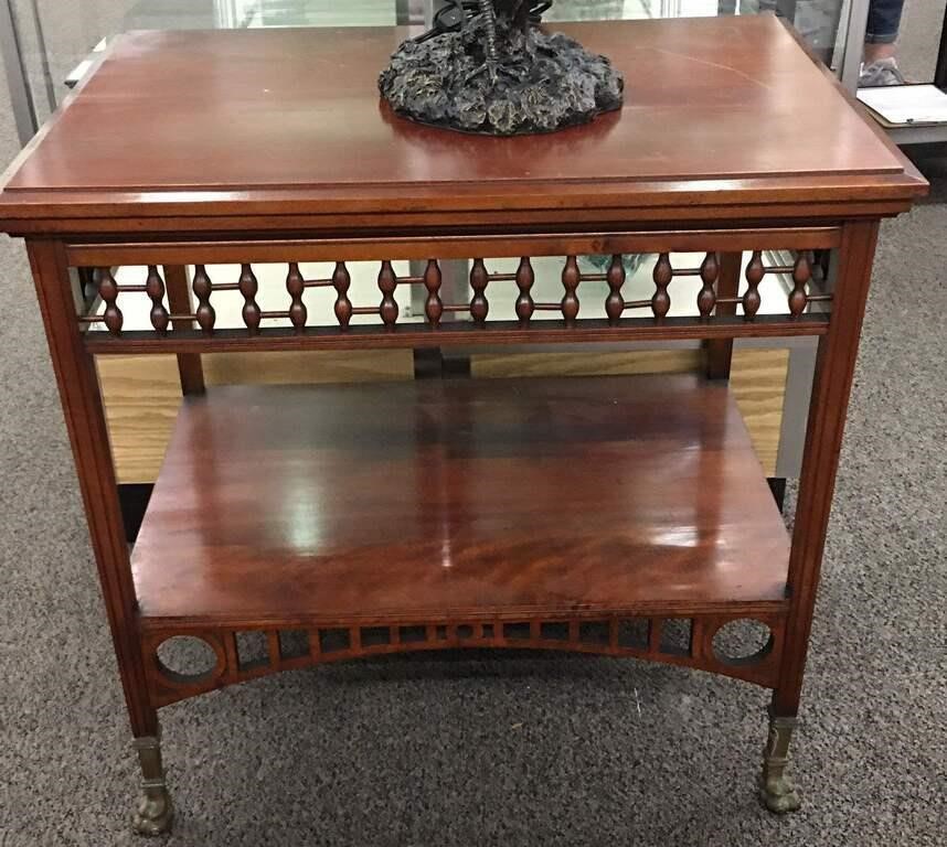 Paw Foot Two Tier Table