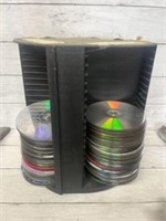 Lot of CDs and stand