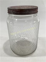 Vintage Glass Old Judge Coffee Jar