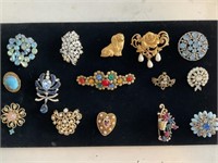 Vintage Brooches (15) Total