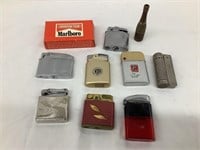 (10) Vintage Lighters, Some Advertising, etc.