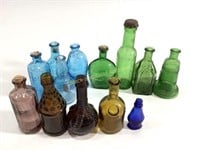 (13) Vintage WHEATON Mini Glass Bottles