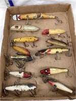 (12) Vintage Fish Lures, 2 Partials