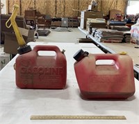 2 1 gallon gas containers