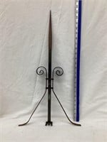 Copper Lightning Rod w/ Ornate Bracket, 24”T