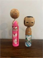 Wooden oriental dolls