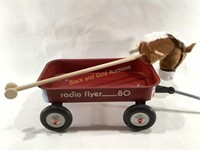 Vintage Radio Flyer 80 Wagon With Horse Toy
