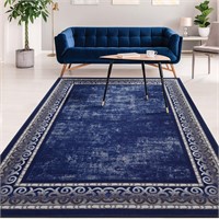 Antep Rugs Non-Slip 4'x5'8 Rug, Navy