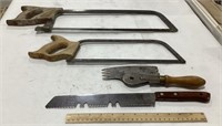 Misc lot w/ 2 hand saws