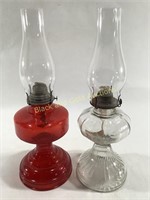 Vintage Queen Anne & Eagle Oil Lamps