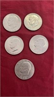 5 EISENHOWER DOLLARS