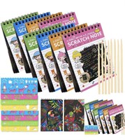 8 PACK SCRATCH ART CRAFTS PAINTING NOTEBOOKS KITS