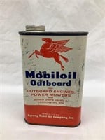 Mobiloil Outboard Oil Can, 7 1/4”T