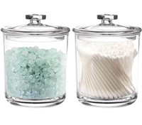 YOUNGEVER CLEAR PLASTIC APOTHECARY JARS (2 SETS