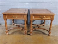 2 Hammary End Tables w/ Drawer 22in X 22in X 27in