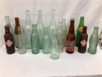 (17) Vintage Beer & Pop Bottles, Incl. Cedar