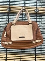 Faux brown leather bag