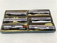 (6) Vintage Athearn Silver HO Model Train Cars