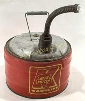 Vintage 2.5 Gallon Metal Keen Kutter Gas Can