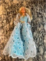Vintage barbie doll with blue dress